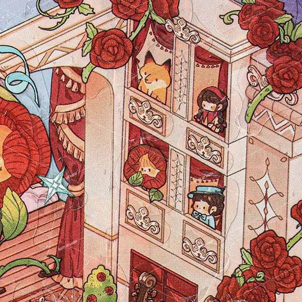Rose Reverie DIY 3D Scene Stickers 4 Cute Miniature Scenes(M)