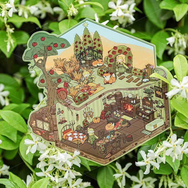 Rose Reverie DIY 3D Scene Stickers 4 Cute Miniature Scenes(M)