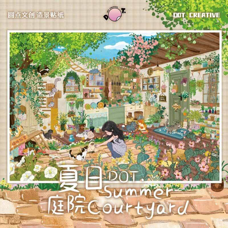 Rose Tale DIY 3D Scene Stickers 4 With Guide Lines(L)
