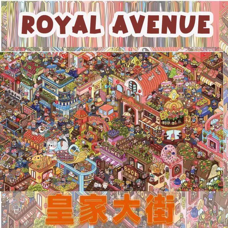 Royal Avenue DIY 3D Scene Stickers Cute Miniature Scenes(XL)