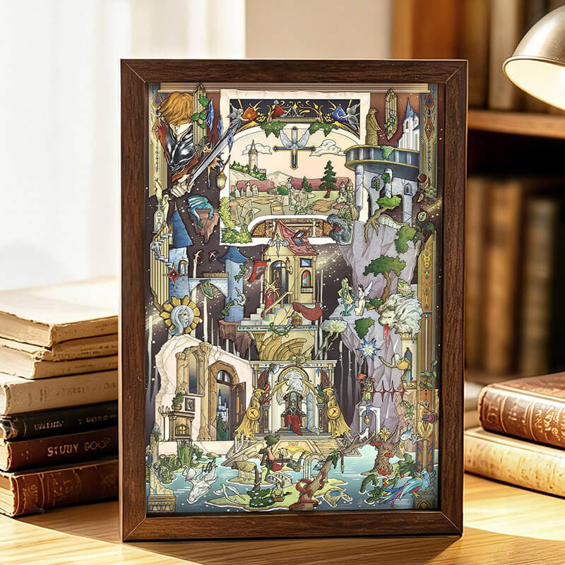 Sacred Relic DIY 3D Scene Stickers With Guide Lines(L)