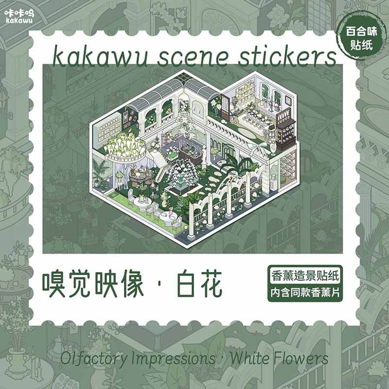 Scent Memories DIY 3D Scene Stickers 4 Cute Miniature Scenes(L)