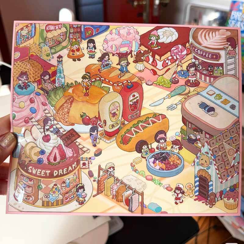 Seaside Tales DIY 3D Scene Stickers 3 Cute Scenes(L)