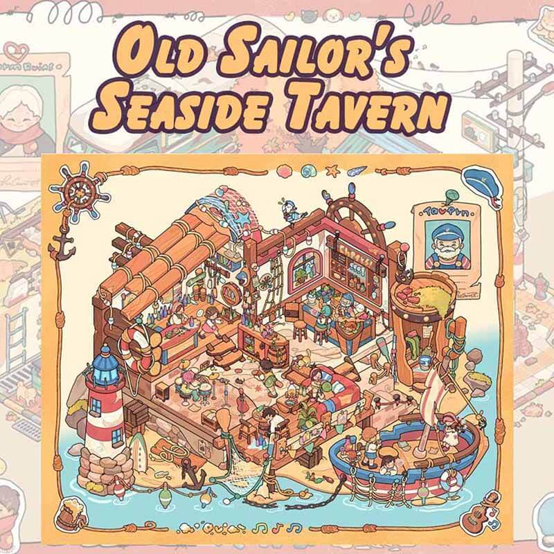 Seaside Tales DIY 3D Scene Stickers 3 Cute Scenes(L)