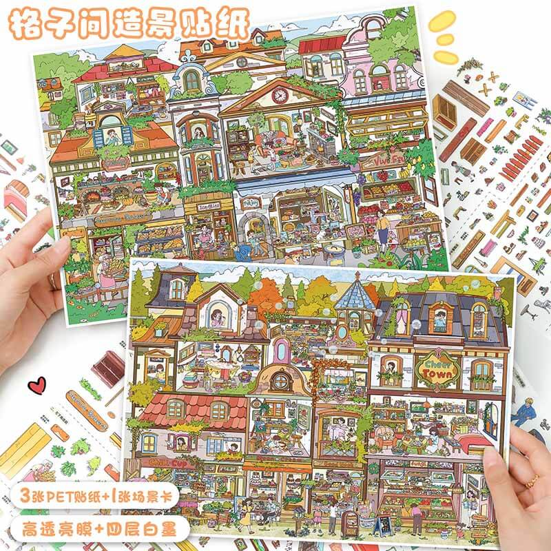 Seasonal Diaries DIY 3D Scene Stickers With Guide Lines(XL)