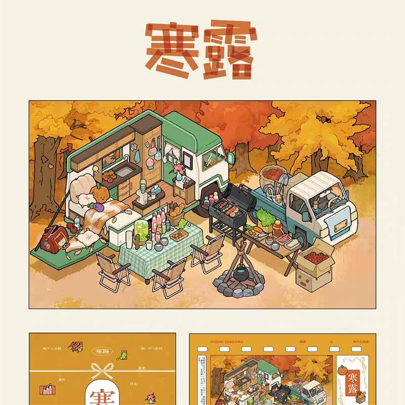 Seasonal Moments DIY 3D Scene Stickers 4 Cute Miniature Scenes(M)