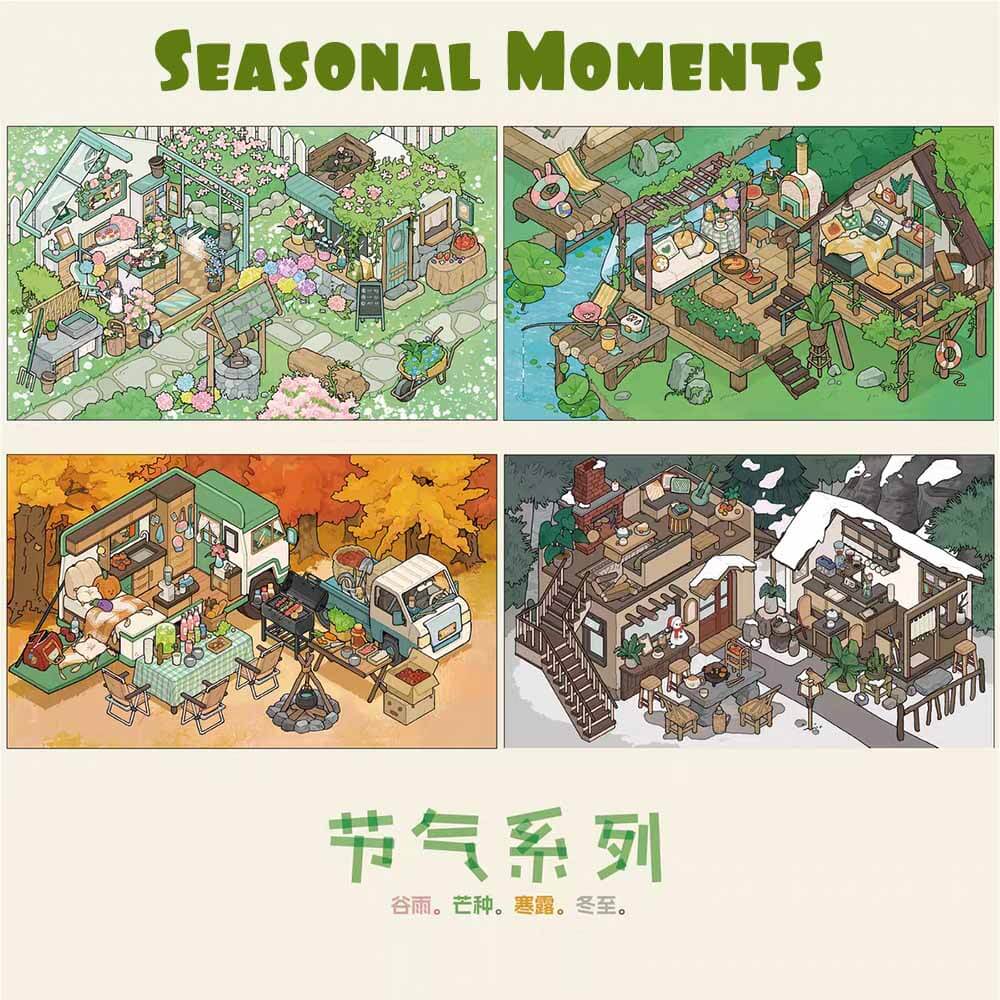 Seasonal Moments DIY 3D Scene Stickers 4 Cute Miniature Scenes(M)