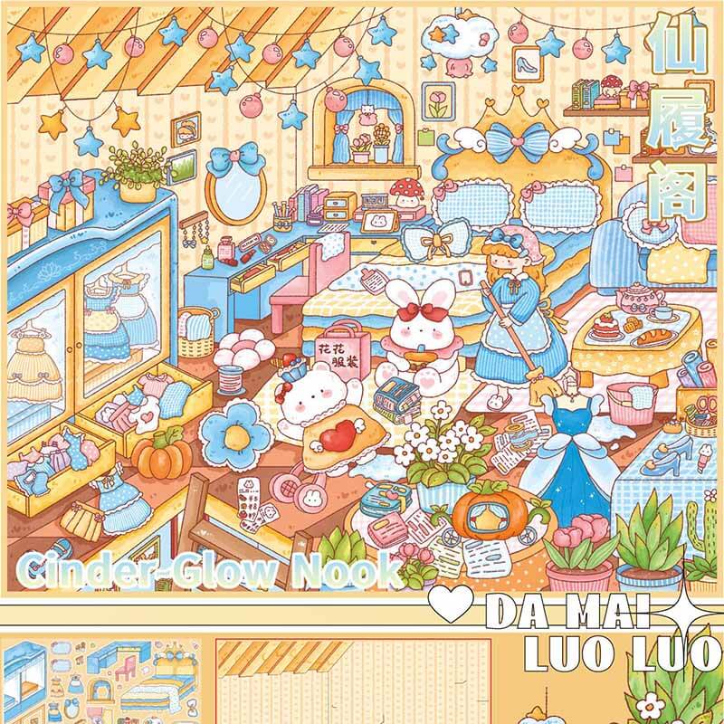 Seasons of Wonder DIY 3D Scene Stickers 4 Cute Scenes(L)