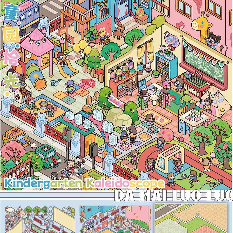 Seasons of Wonder DIY 3D Scene Stickers 4 Cute Scenes(L)