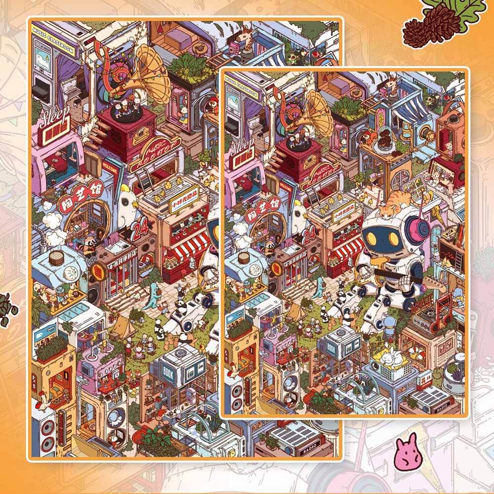 Secondhand Electronics Town DIY 3D Sticker 10 Cute Scenes(XXL)