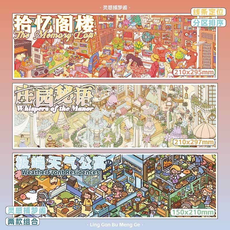 Secret Haven DIY 3D Scene Stickers With Guide Lines(L)