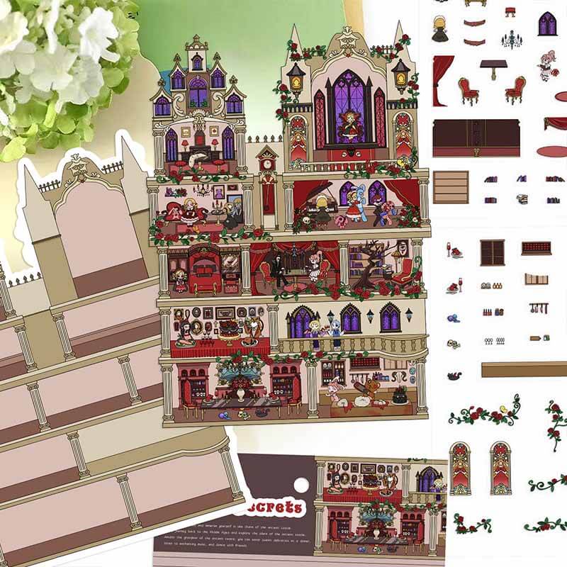Secret Realms DIY 3D Scene Stickers 3 Cute Miniature Scenes (L)
