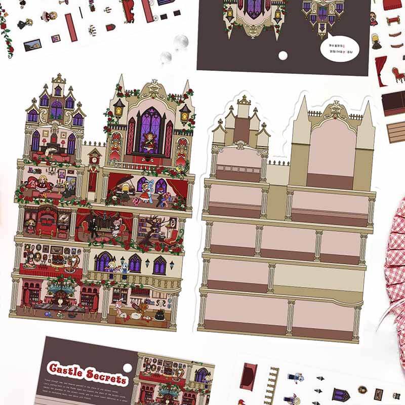 Secret Realms DIY 3D Scene Stickers 3 Cute Miniature Scenes (L)