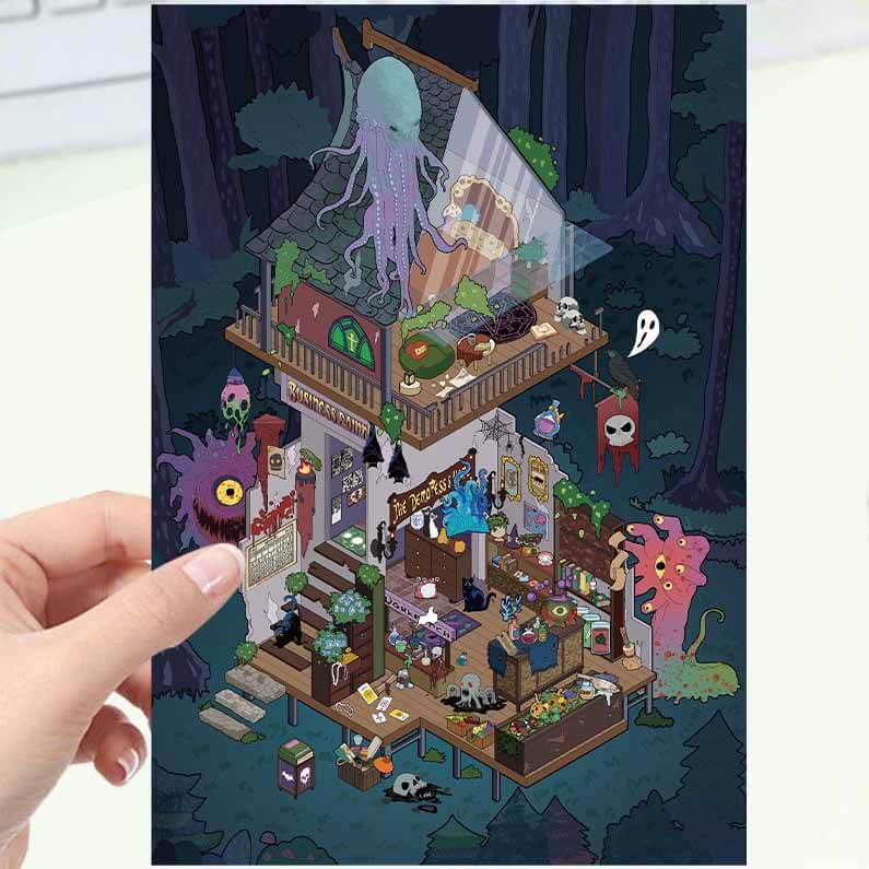 Secret Realms DIY 3D Scene Stickers 3 Cute Miniature Scenes (L)
