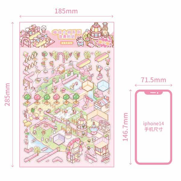 Serene Pop-ups DIY 3D Scene Stickers 3 Cute Miniature Scenes(L)