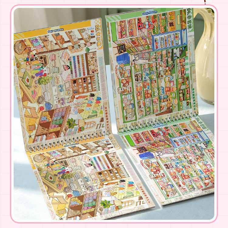 Shelf Keeper Book 3D Scene Stickers DIY Stickers(L)