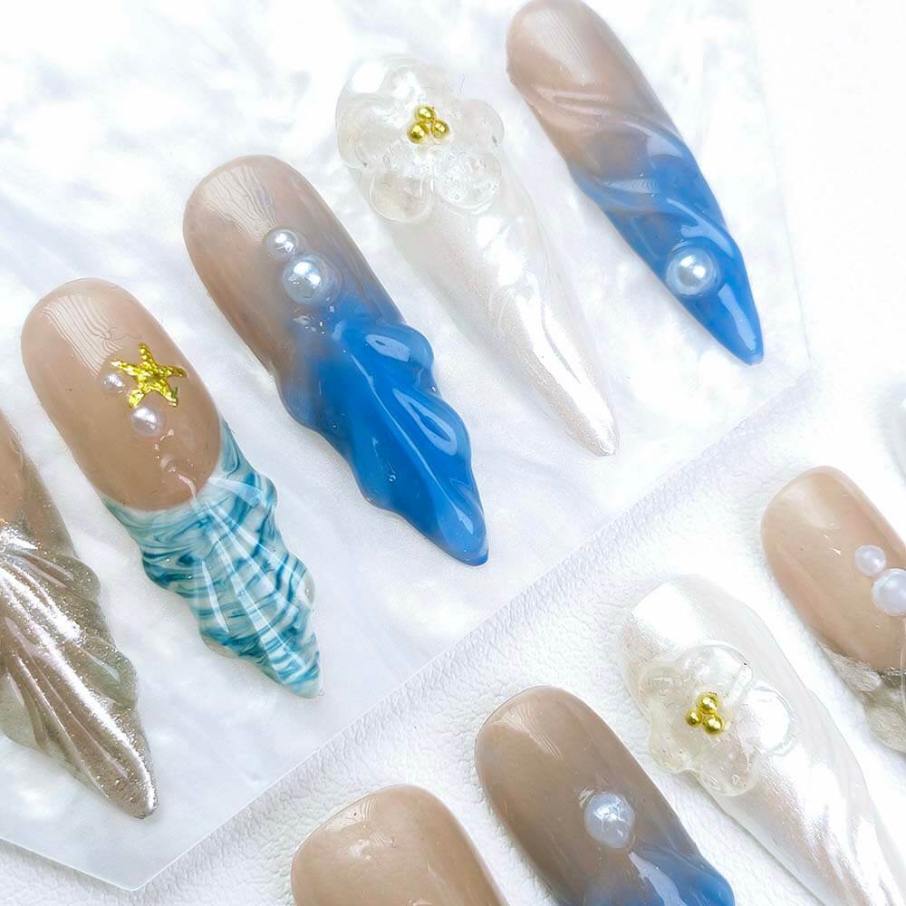 Beauty Art Garden Press On Nails Shell Muse 73