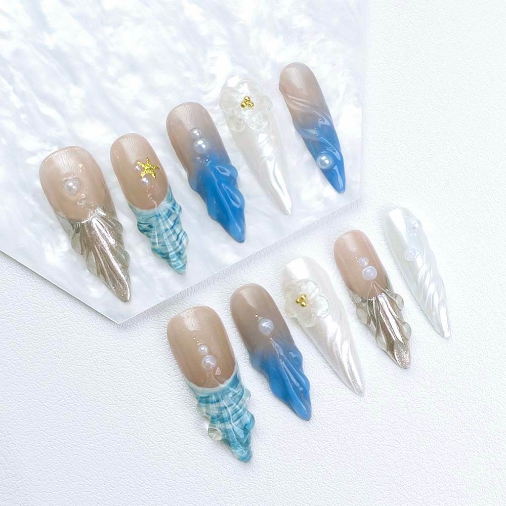 Beauty Art Garden Press On Nails Shell Muse 73