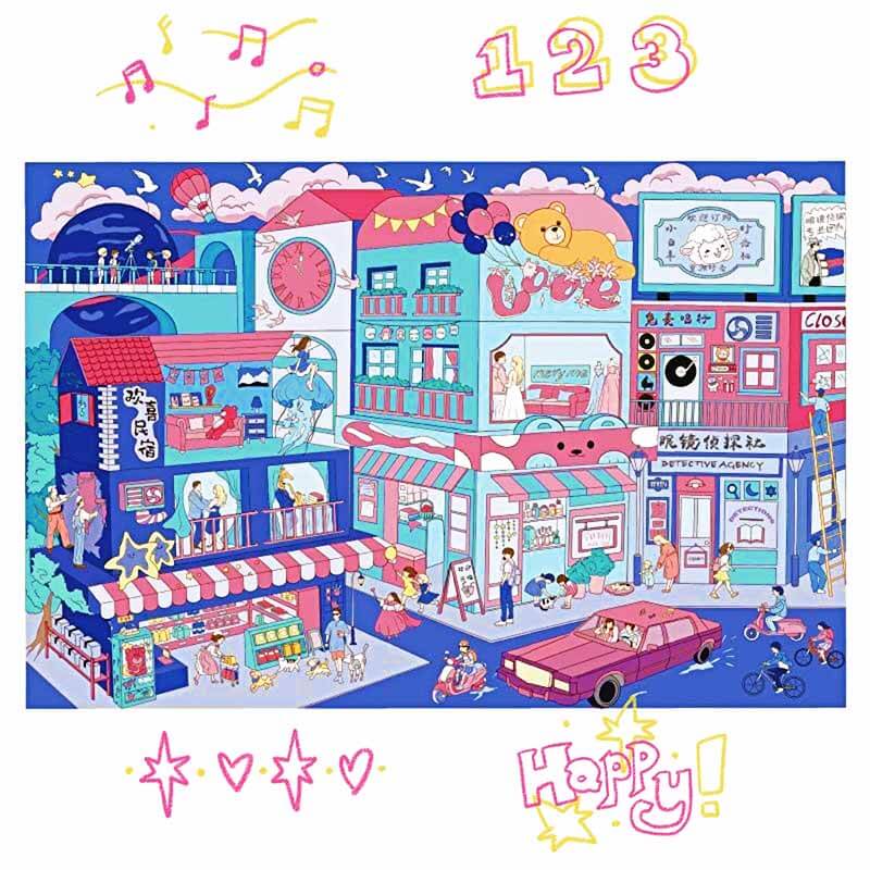 Sidewalk Diaries DIY 3D Scene Stickers 2 Cute Miniature Scenes(L)