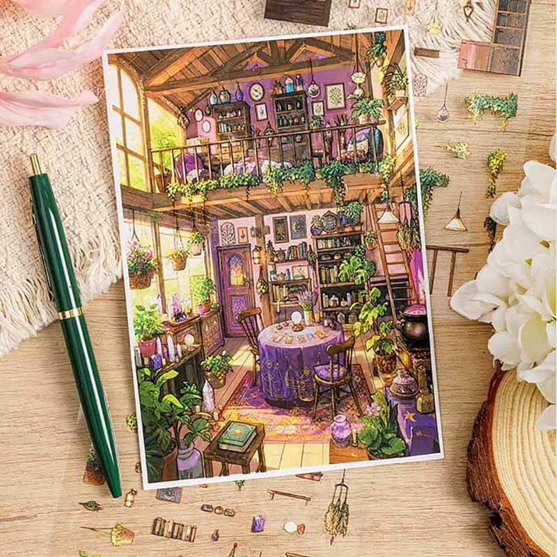 Slow Living Days DIY 3D Scene Stickers With Guide Lines(S)