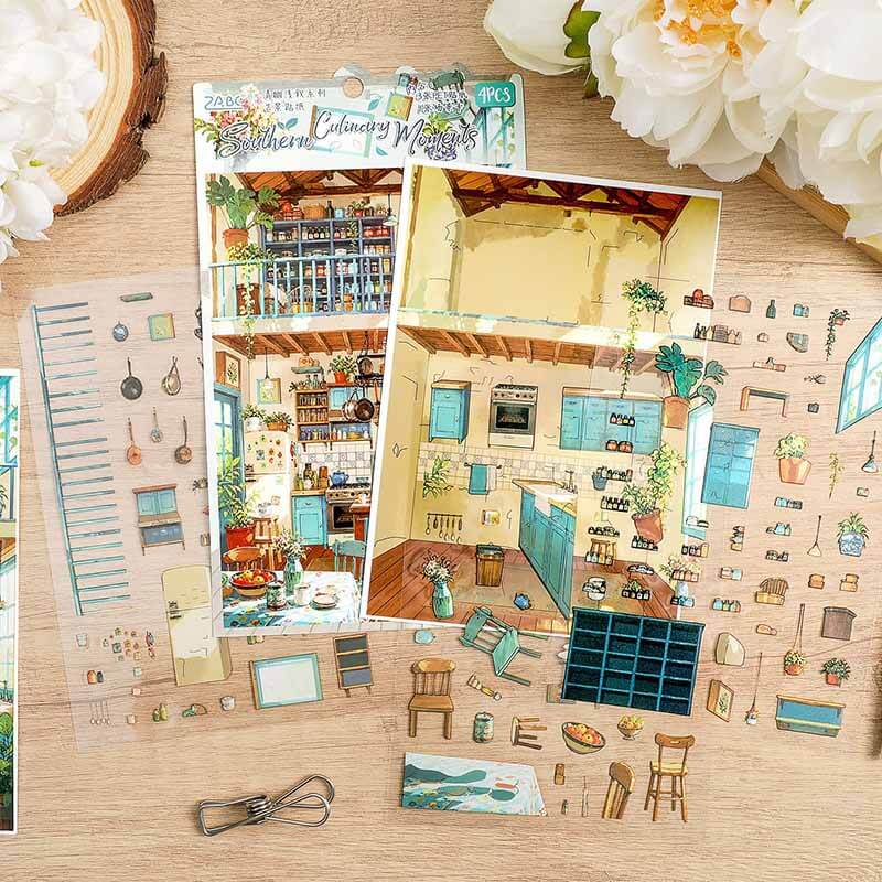 Slow Living Days DIY 3D Scene Stickers With Guide Lines(S)
