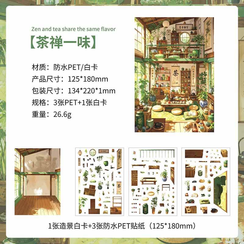 Slow Living Days DIY 3D Scene Stickers With Guide Lines(S)
