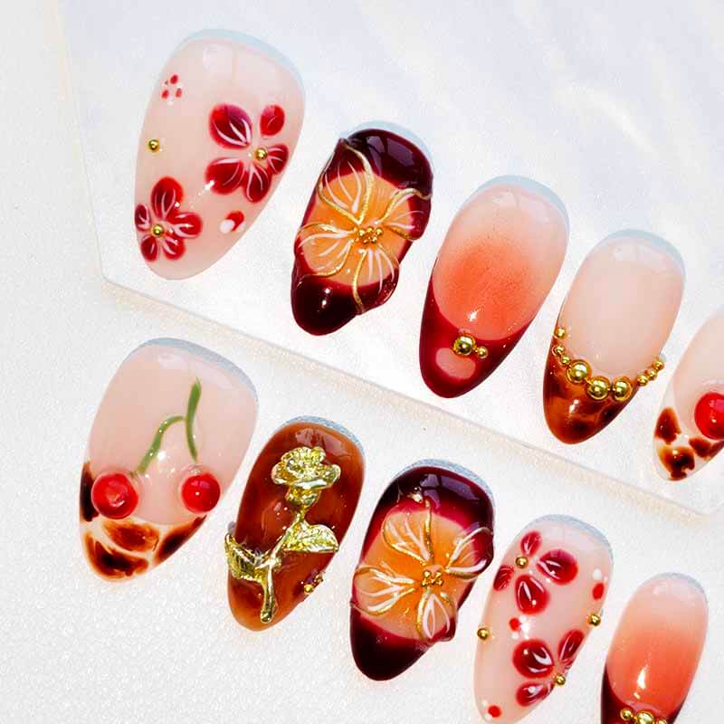 Beauty Art Garden Press On Nail Smoky Rose Gold 215