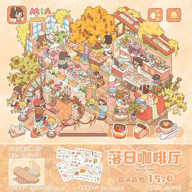 Snow Feast DIY 3D Scene Stickers With Guide Lines(M)