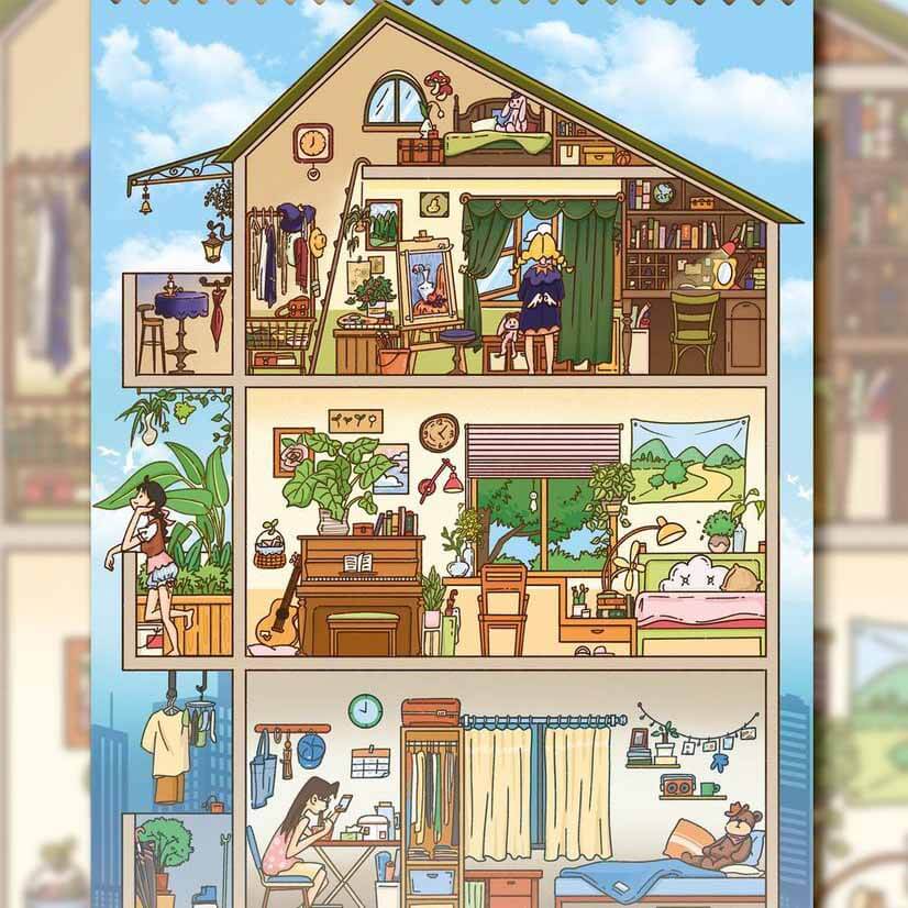 Solo Living DIY 3D Sticker 2 Cute Miniature Scenes(L)