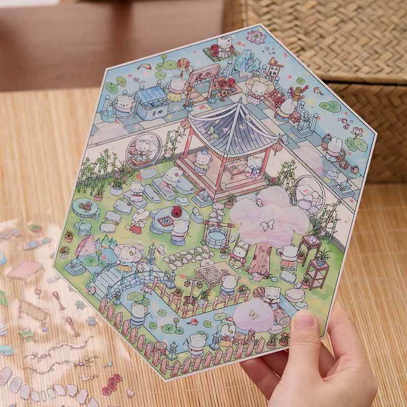 Spring Alley DIY 3D Scene Stickers 2 Cute Miniature Scenes(M)
