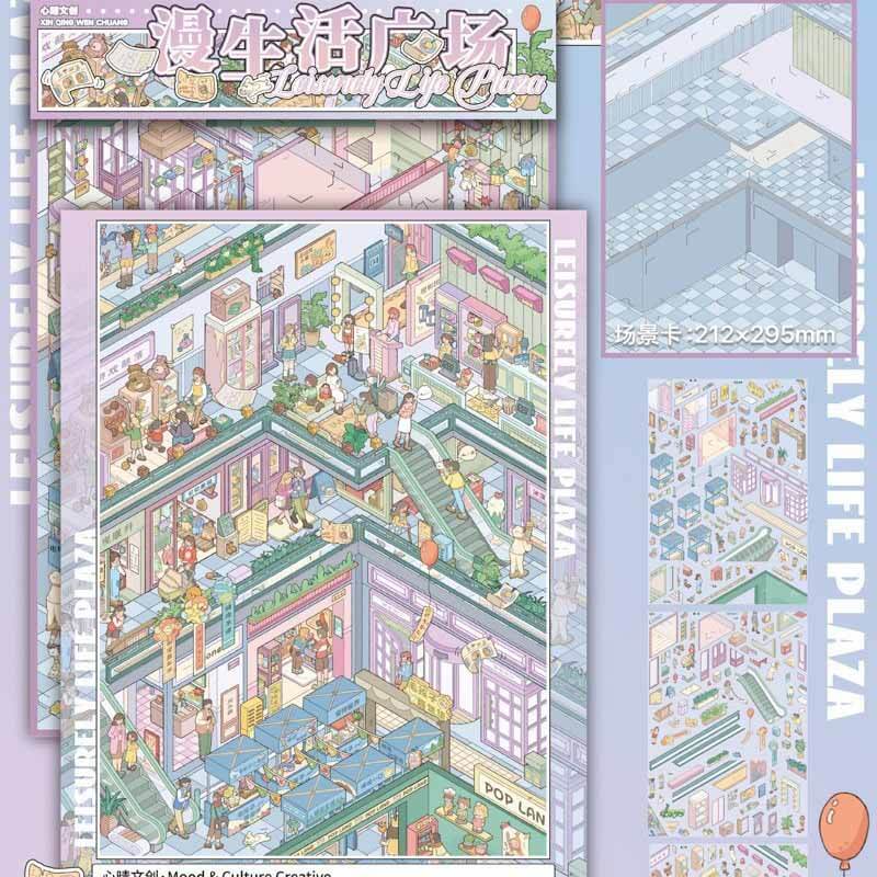 Spring Stroll DIY 3D Scene Stickers 2 Cute Scenes(L)