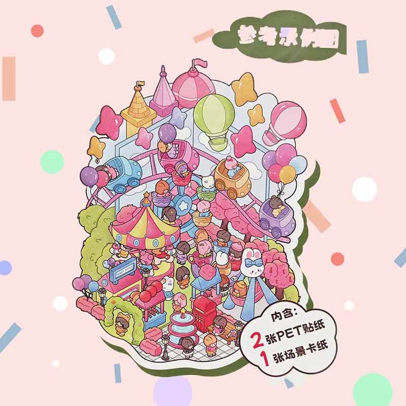 Starlight Adventures DIY 3D Scene Stickers 4 Cute Miniature Scenes (L)
