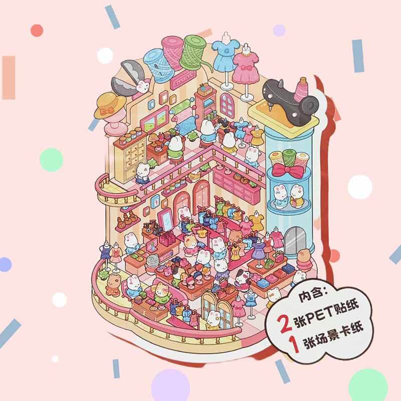 Starlight Adventures DIY 3D Scene Stickers 4 Cute Miniature Scenes (L)