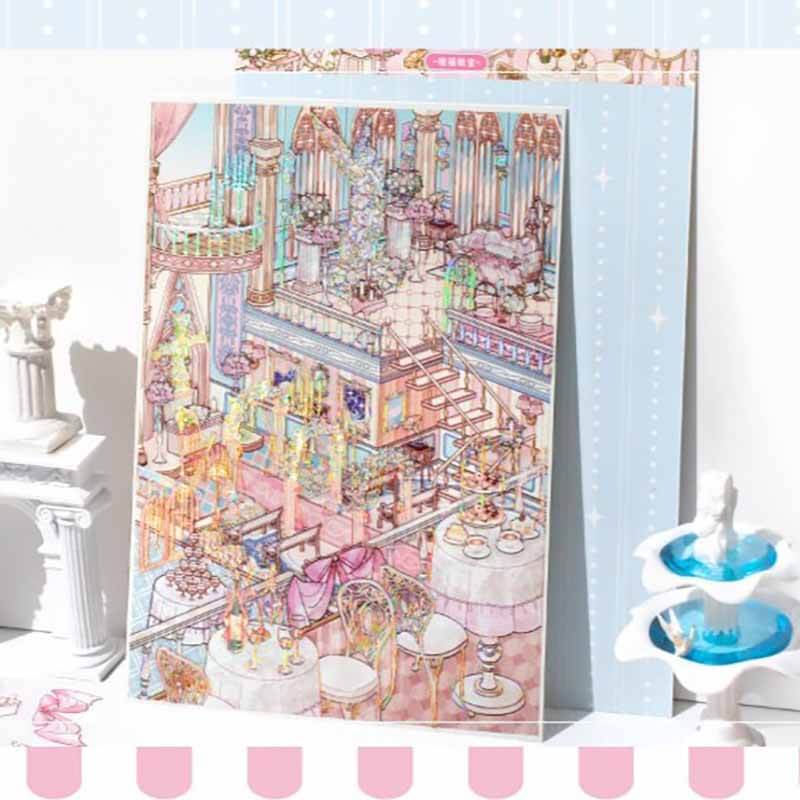 Starlit Ball DIY 3D Scene Sticker 4 With Guide Lines(L)