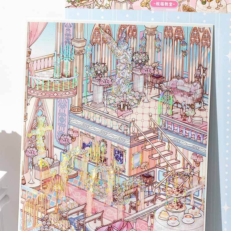 Starlit Ball DIY 3D Scene Sticker 4 With Guide Lines(L)