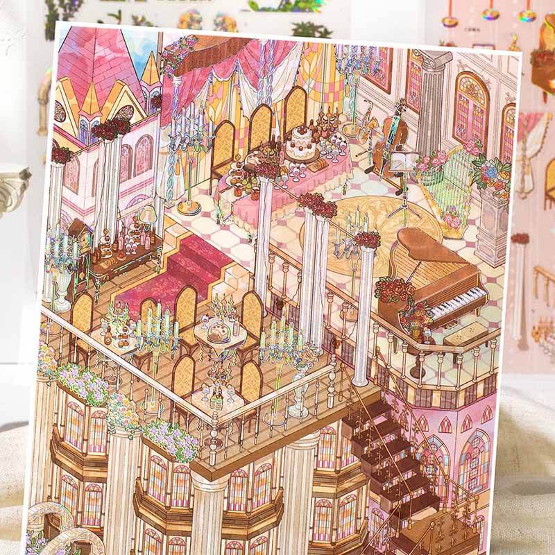Starlit Ball DIY 3D Scene Sticker 4 With Guide Lines(L)