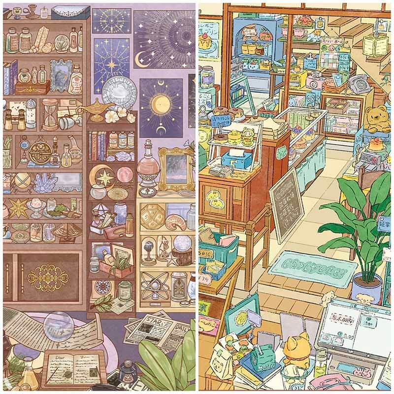Starry Secret DIY 3D Scene Stickers With Guide Lines(L)