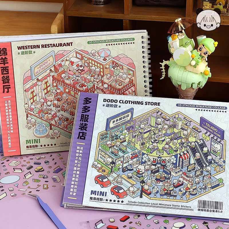 Store Operation DIY 3D Sticker Collection 12 Cute Miniature Scenes(L)