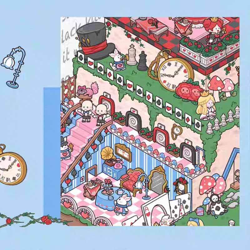 Storybook Hideaway 3D Scene Stickers 2 Cute Miniature Scenes