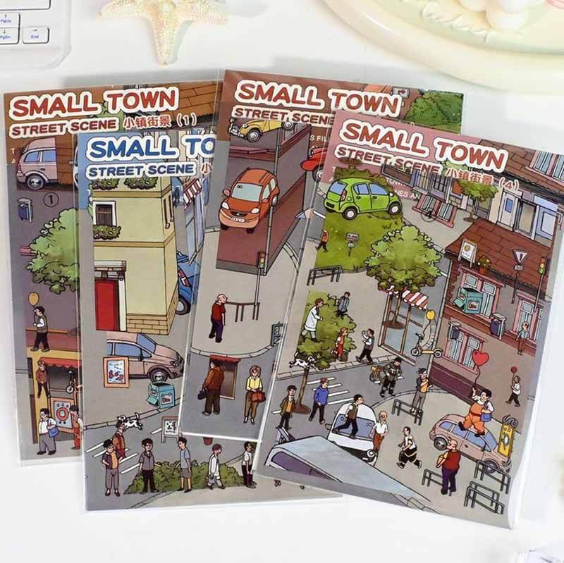 Street View Puzzle DIY 3D Scene Stickers Cute Miniature Scenes(S)