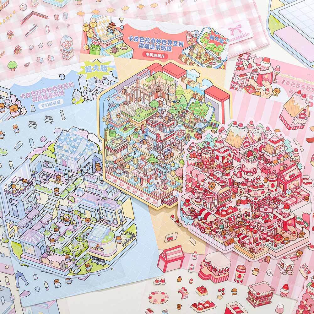 Sugar Pop Club DIY 3D Scene Stickers 3 Cute Miniature Scenes