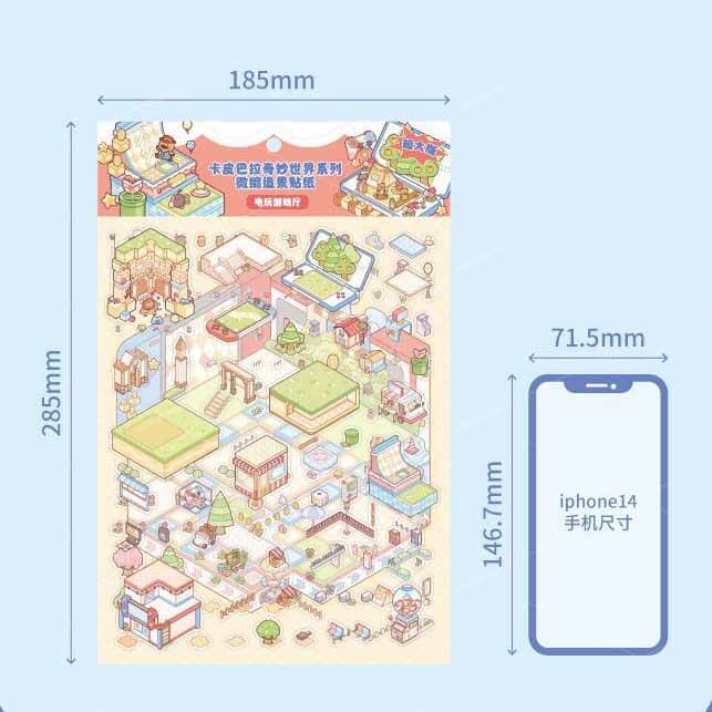 Sugar Pop Club DIY 3D Scene Stickers 3 Cute Miniature Scenes(L)