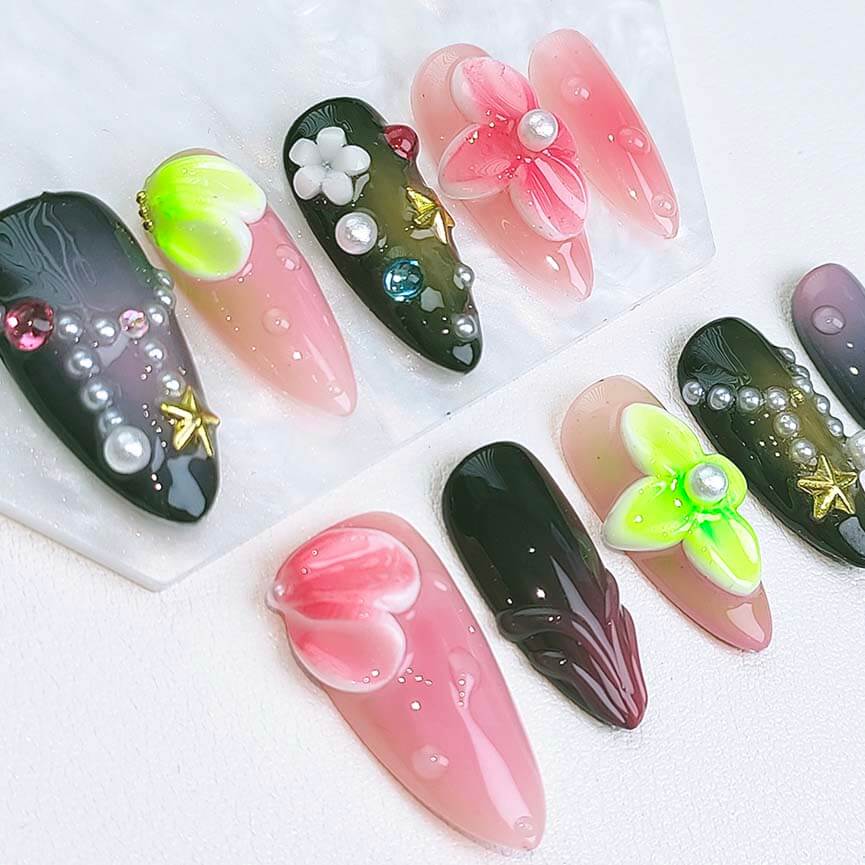 Beauty Art Garden Press On Nails Summer Soirée 180