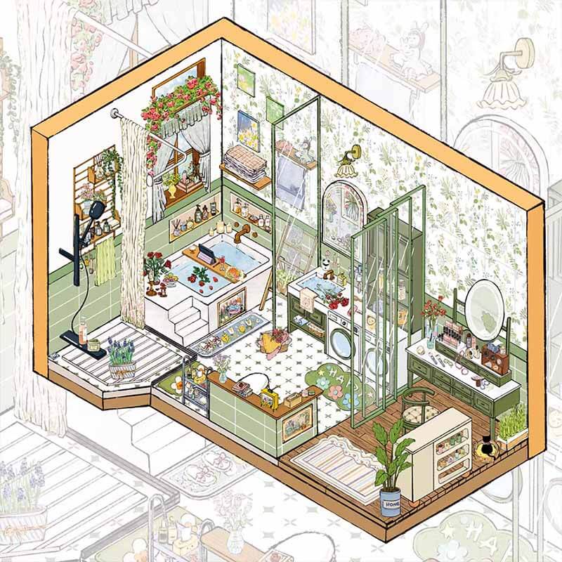 Suzuran Hut DIY 3D Scene Sticker 2 Cute Miniature Scenes