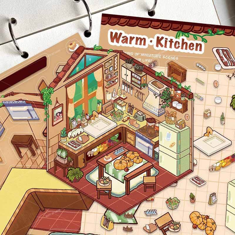 Sweet Air Club DIY 3D Scene Stickers 4 Cute Miniature Scenes(S)