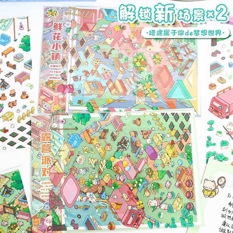 Sweet Bakes DIY 3D Scene Stickers 2 Cute Miniature Scenes