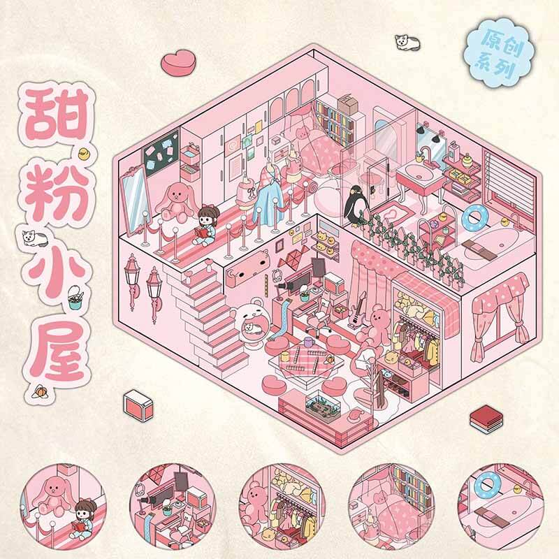 Sweet Manor DIY 3D Scene Stickers 2 Cute Scenes(S)