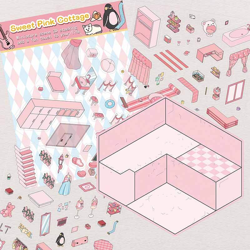 Sweet Manor DIY 3D Scene Stickers 2 Cute Scenes(S)