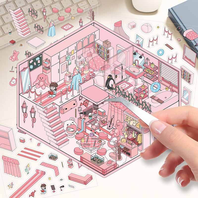 Sweet Manor DIY 3D Scene Stickers 2 Cute Scenes(S)