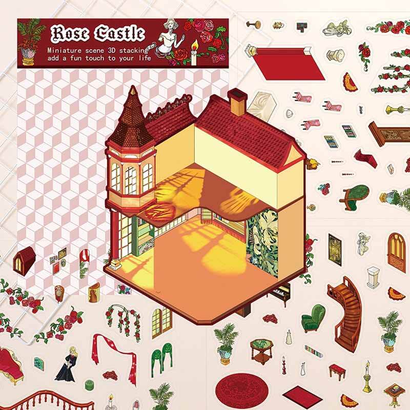 Sweet Manor DIY 3D Scene Stickers 2 Cute Scenes(S)